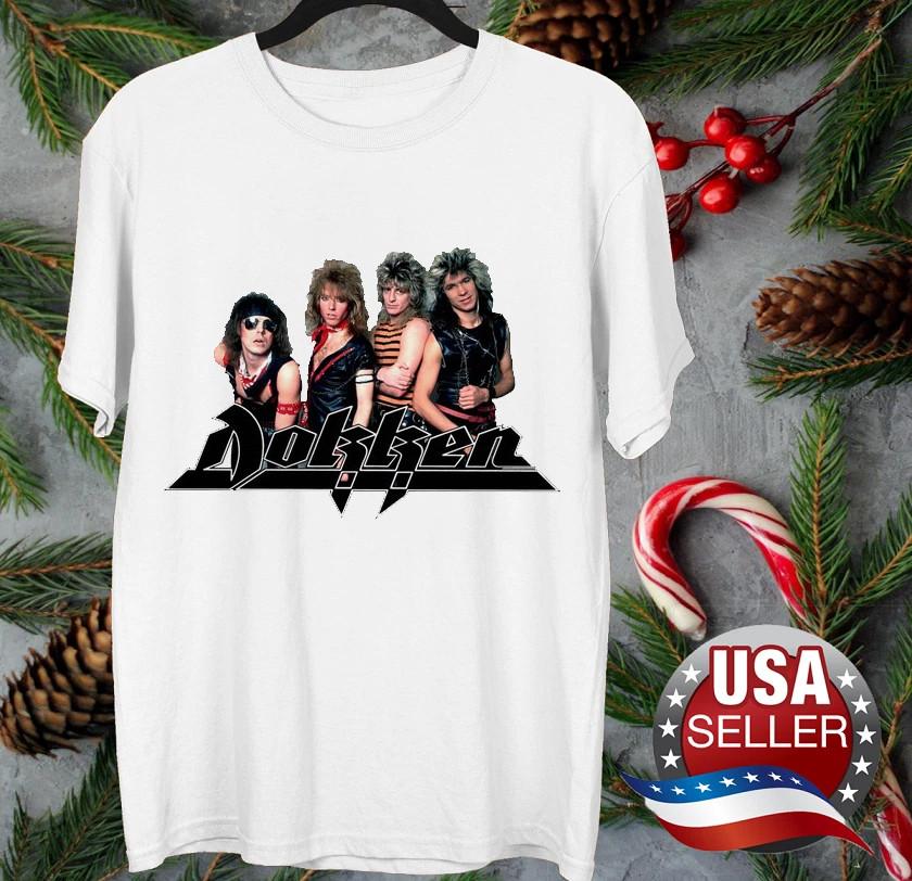 Dokken band White Cotton Shirt Xmas Gift All size S5XL T84 Unisex T-Shirt M