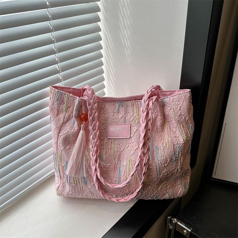 Unique 2024 Summer Shoulder Underarm Bag Stylish Lightweight Canvas Tote Women
