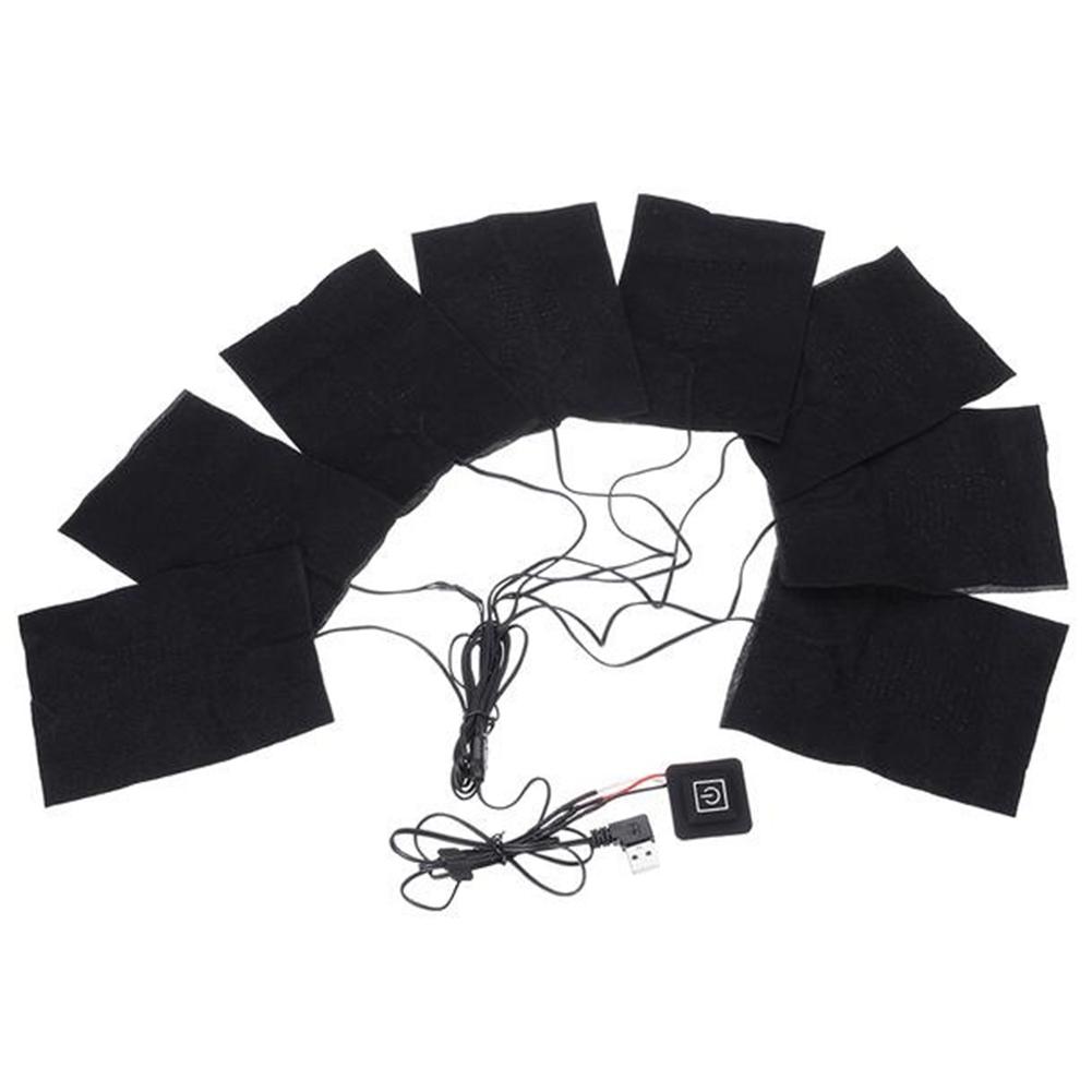 3 Stufen Elektrischer Stoffheizer USB Heizpads Kleidung Heizkissen Weste Heizung für Outdoor Winter Camping Wandern Ski Radfahren