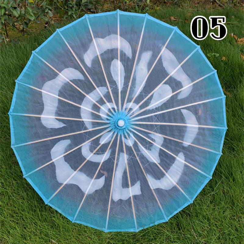 Dai Dance Stage Performance Umbrella Chinese Style Classical Dance Umbrella Jasmine Flower Pattern Hanfu Qipao Show Props Craft