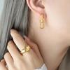 Light Luxury Geometric Gold-Plated U-Shaped Earrings