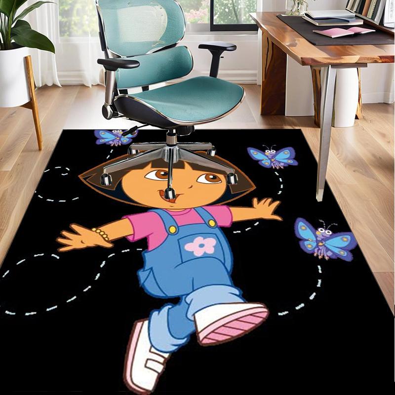The Explorer do-ra Adventure Office Rug Chair Mat, Game Carpet, Suitable for Front Door, Bedroom, Living Room, Desk, Holiday Gift