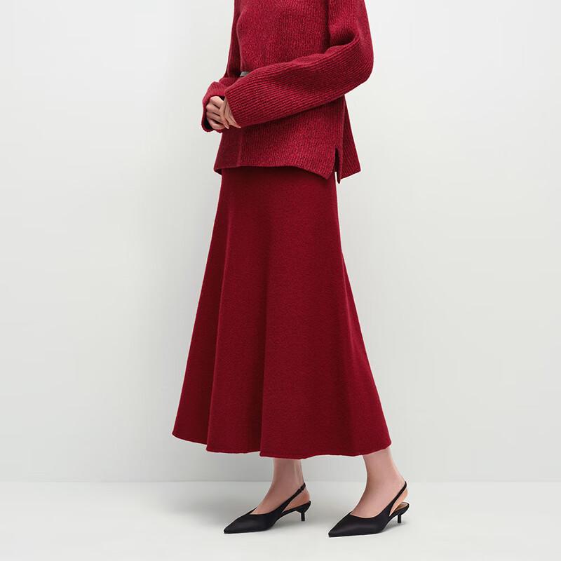 OVVOVV Women s Wool A-Line Knit Skirt L