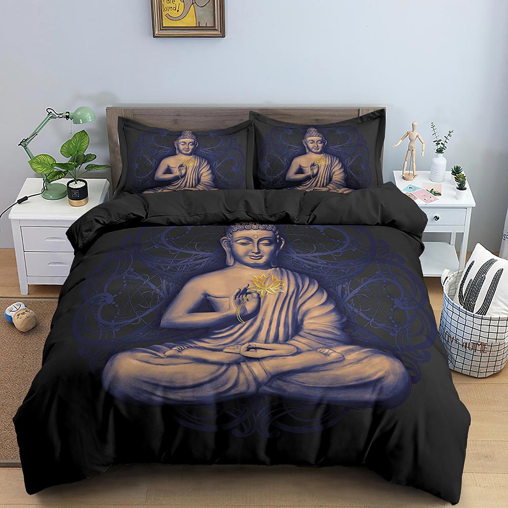 Colorful Seven Chakras Buddha Mandala Duvet Cover Indian Buddhism Theme for Women Men Teens for Bedroom Decorations Queen King