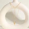 Beaded Long Chain Y Shape Necklace For Women, Minimalist Drop Bar Pendant Choker Necklaces, Clavicle Chain Jewelry
