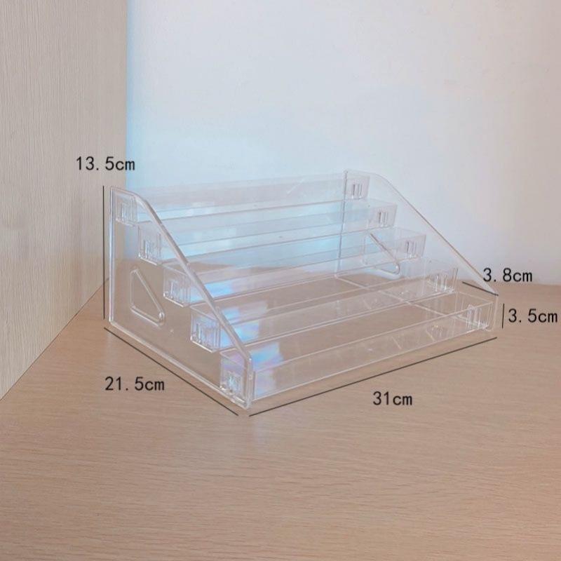 Transparent Acrylic Desktop Display Rack for Badges and Storage