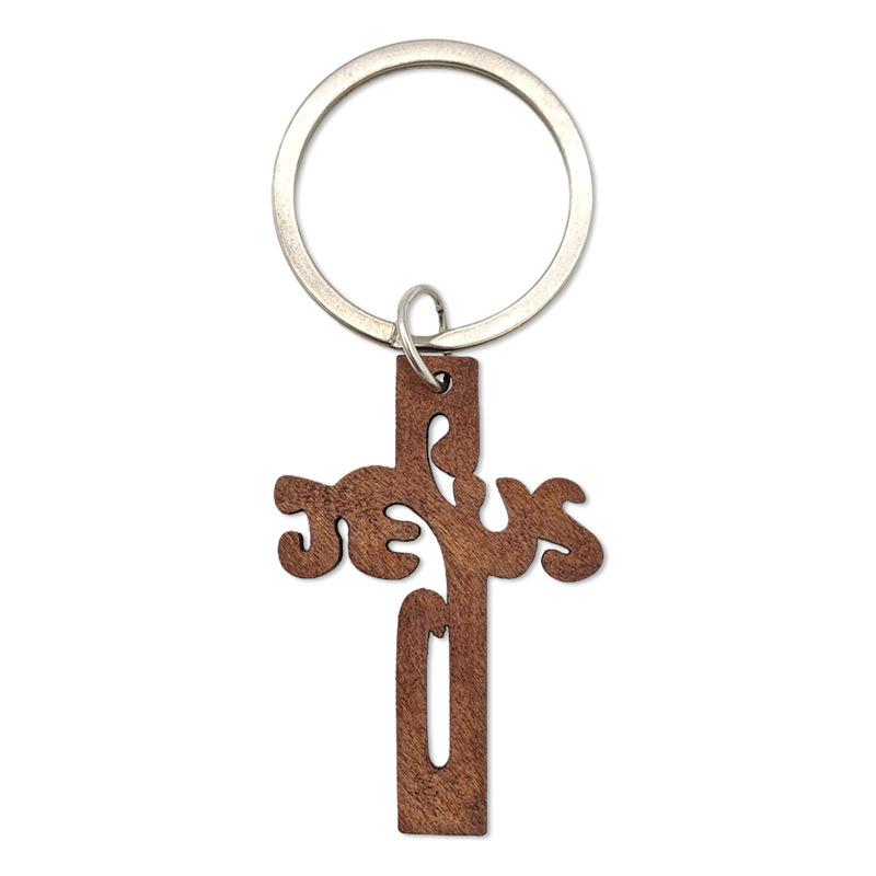 

Keychain Hollow Cross Pendant Church Party Gift Premium Durable Quality Useful Practical Reliable Efficient Safe