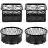 4pcs Paper Clip Holder Mesh Paperclip Holders for Desk Paper Clip Dispenser PaperClip Organizer Office(SIZE:Square/Round)
