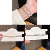 Zircon Cross Pendant Adjustable Bracelet With Geometric Design For Women