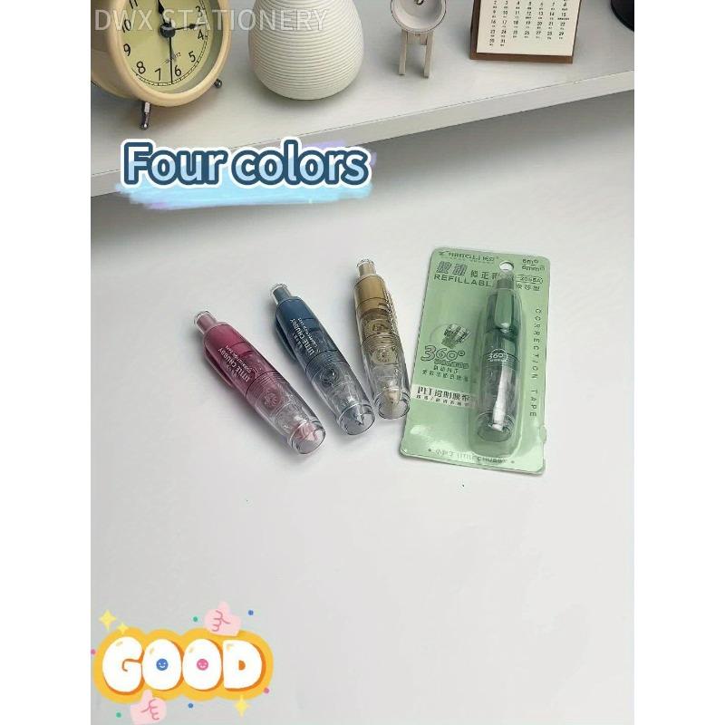 New for Summer - Retractable White Correction Tape, Cute Pen-Shaped Applicator for Easy Use, Instantly Correct Mistakes