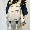 Printed Cute Bear Schoolbag Junior High School Student Female Versatile Backpack Male Large Capacity Wind Backpack Female Middle School Student