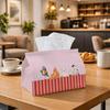 1pc Cute Minimalist Aesthetic Tissue Box Multifunctional, Animal Character Illustration Suitable for Home, Parties, And Car Decoration. This Decorativ