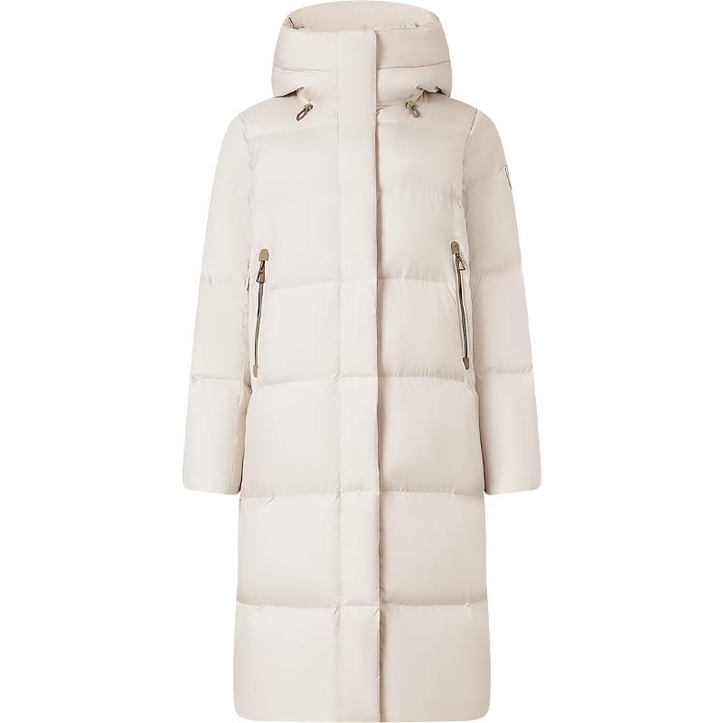 

Tanboer Women s Mid-Length Hooded Colorblock Down Jacket 530860T S