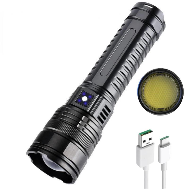 

Светодиодный белый лазер со встроенным аккумулятором, аварийный прожектор, 5 км, самые мощные светодиодные фонари, тактический, 15000 мАч 15000MAH-No box