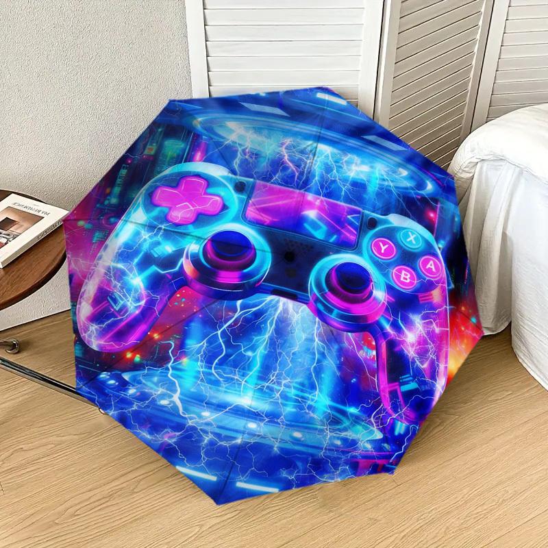 1pc UFO Controller Pattern Umbrella Design Automatic Opening and Closing Umbrella, High-quality Travel Umbrella, c1128157