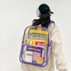 New fashion transparent bag casual shoulder versatile trendy schoolbag high school junior high school large capacity PVC backpack