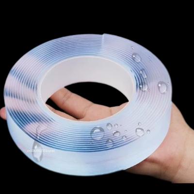 20/30/50mm Nano Tape Double Sided Tape Transparent Reusable Waterproof Adhesive Tapes Cleanable Kitchen Bathroom Supplies Tapes