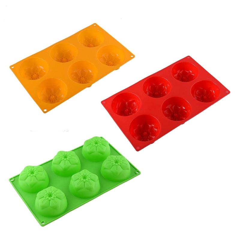 Silicone Fondant Mold Flower Shape Mousse Mould Cake Moulds Baking Gadget Non-stick Silicone Material for Kitchen Baking
