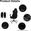 Breathable Gaming Chair Cover With Armrests Covers Stretchable Electronic Sports Chair Cover Anti-Slip Leather