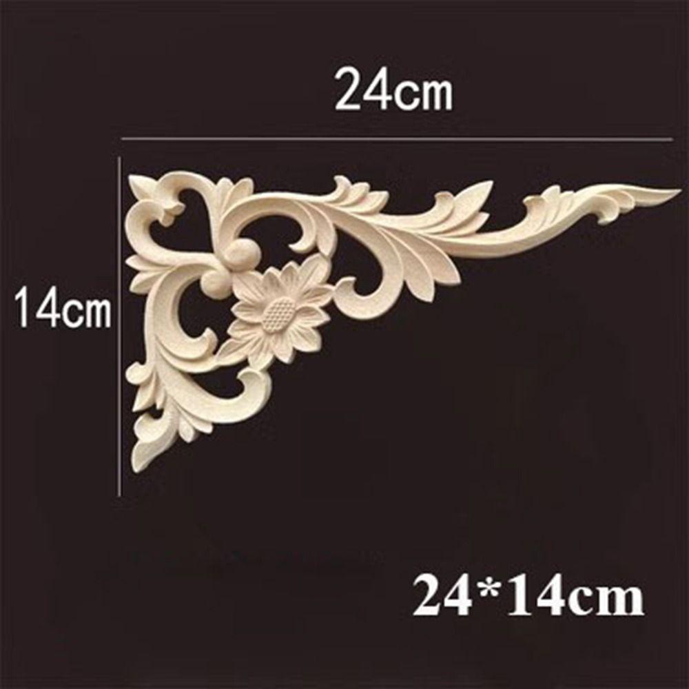 Estatuetas de madeira florais naturais, artesanato, escultura em madeira, decoração decorativa de porta de parede