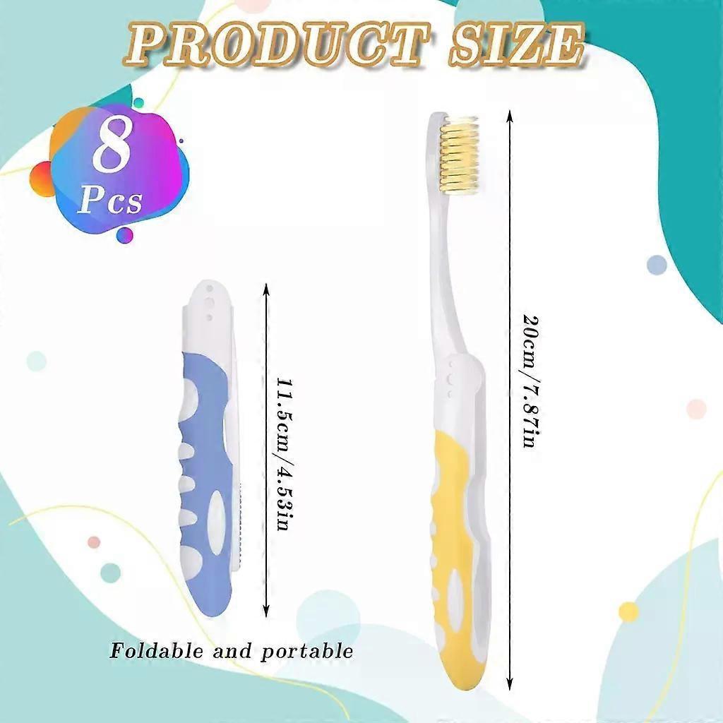 Pack Travel Toothbrush, Folding Travel Toothbrush Foldable Toothbrush Portable Soft Toothbrush for Adults Children