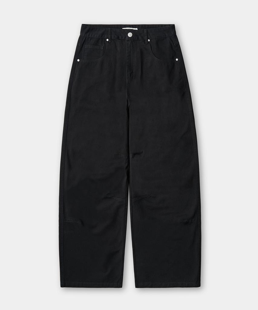 EXCONTAINER Utility Dart Cotton Pants (Black)