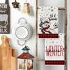 Christmas Kitchen Towel Nordic Style Snowman Print Dish Multipurpose Cotton Tea Home Holiday Decor