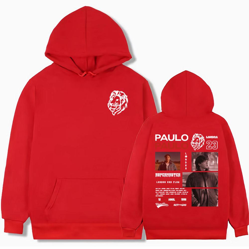 Rapper Paulo Londra Homerun Graphic Hoody Men Women Hip Hop Vintage Loose Sweatshirts High Quality Casual Fleece Hoodie Pullover