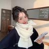 Solid Knitted Cotton Scarf Woman Winter Warm Shawl Fashion Long Wraps Female Soft Neckerchief Thick Wool Muffler Scarves