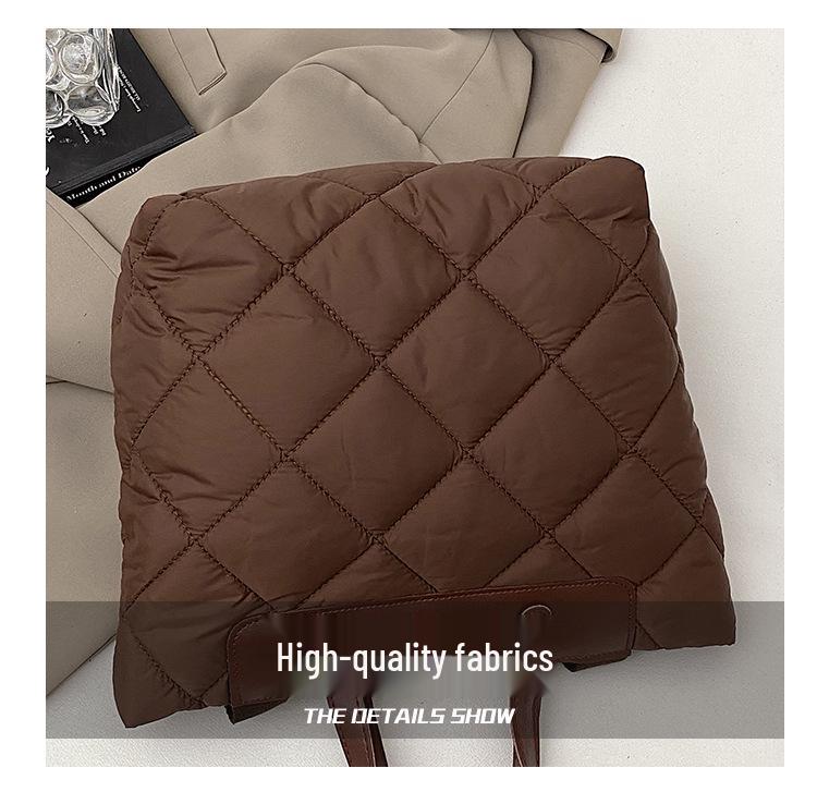 2025 Zimní Kosočtvercový Všestranná Velkokapacitní Nylonová Taška Přes Rameno