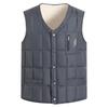 Winter Men's Vest Casual Padded Plush Single-breasted Sleeveless Winter Jacket Fashion V-neck Warm Fishing Vest Clothing
