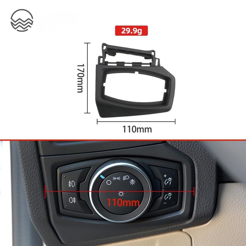 LHD Car Headlight Switch Trim Frame Panel Cover Configuration For Ford New Focus 2012 - 2018 2017 2016 2015 2014 2013