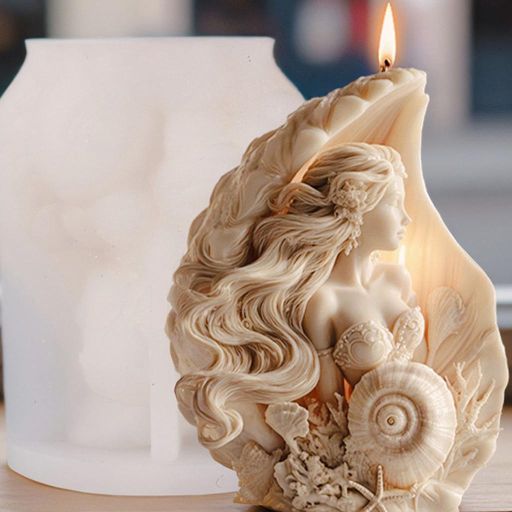 Silicone Mermaids Mould For Homemade Aromatherapys Candle And Projects Crafted From Silicone Materials