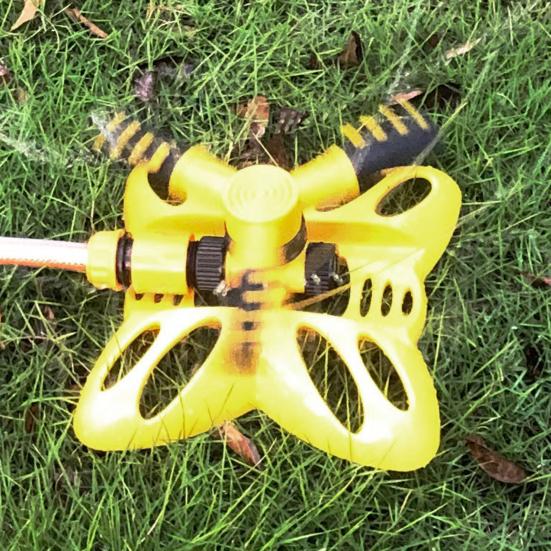 360-Degree Rotation Lawn Sprinkler with 3 Arm Leakproof Large Coverage Area Irrigation System Easy Assembly Automatic Water Sprinkler