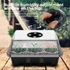 6 st Plantbrickor för fröplantor 12 hål Plast Växtfrön Odla Låda Grönsak Blomma Växtkrukor Plantskola Odla Låda för Trädgård Utomhus