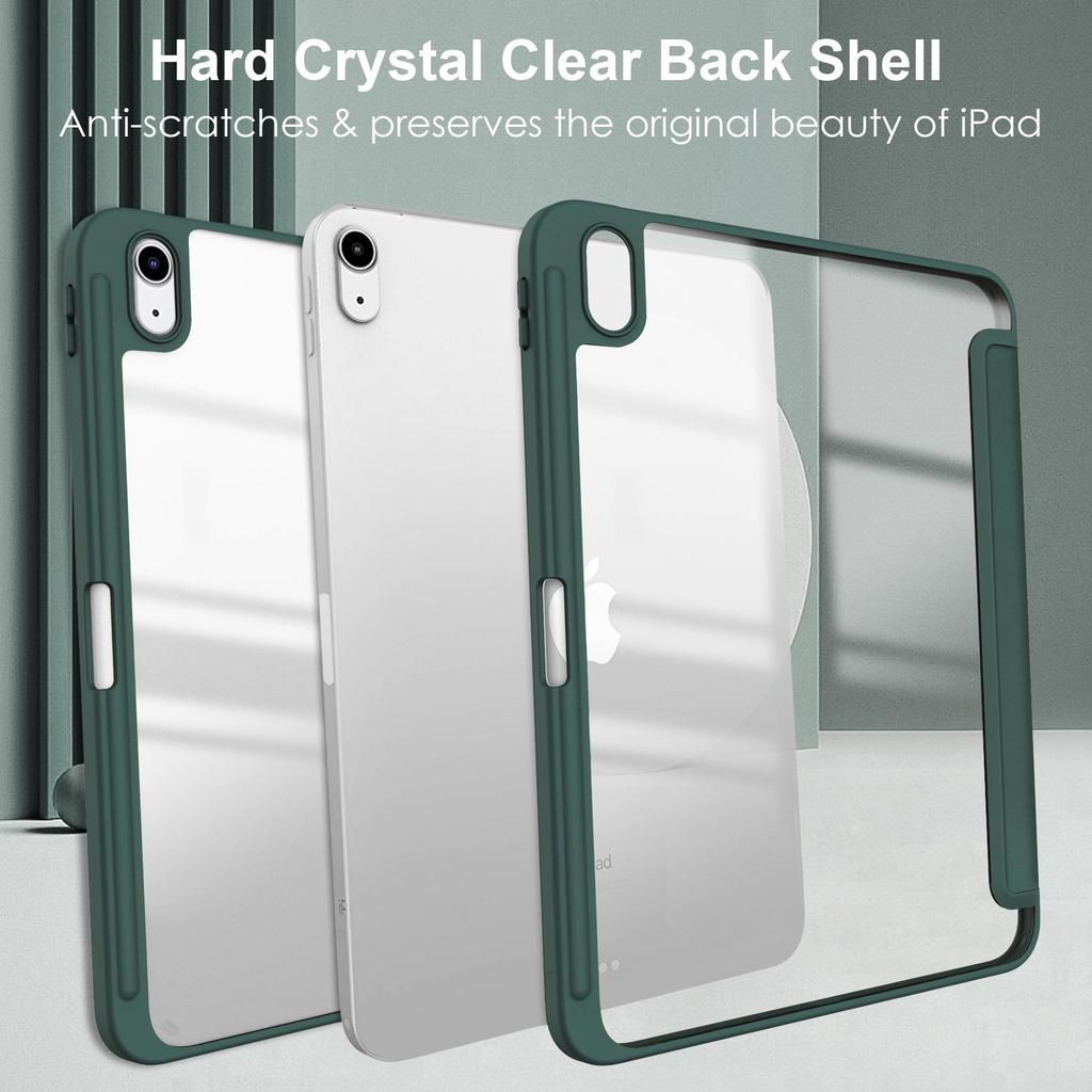 Compatible Acrylic Protective Case with Pen Slot for iPad 11 Air 4 & iPad Pro 13, M4 Leather Edition