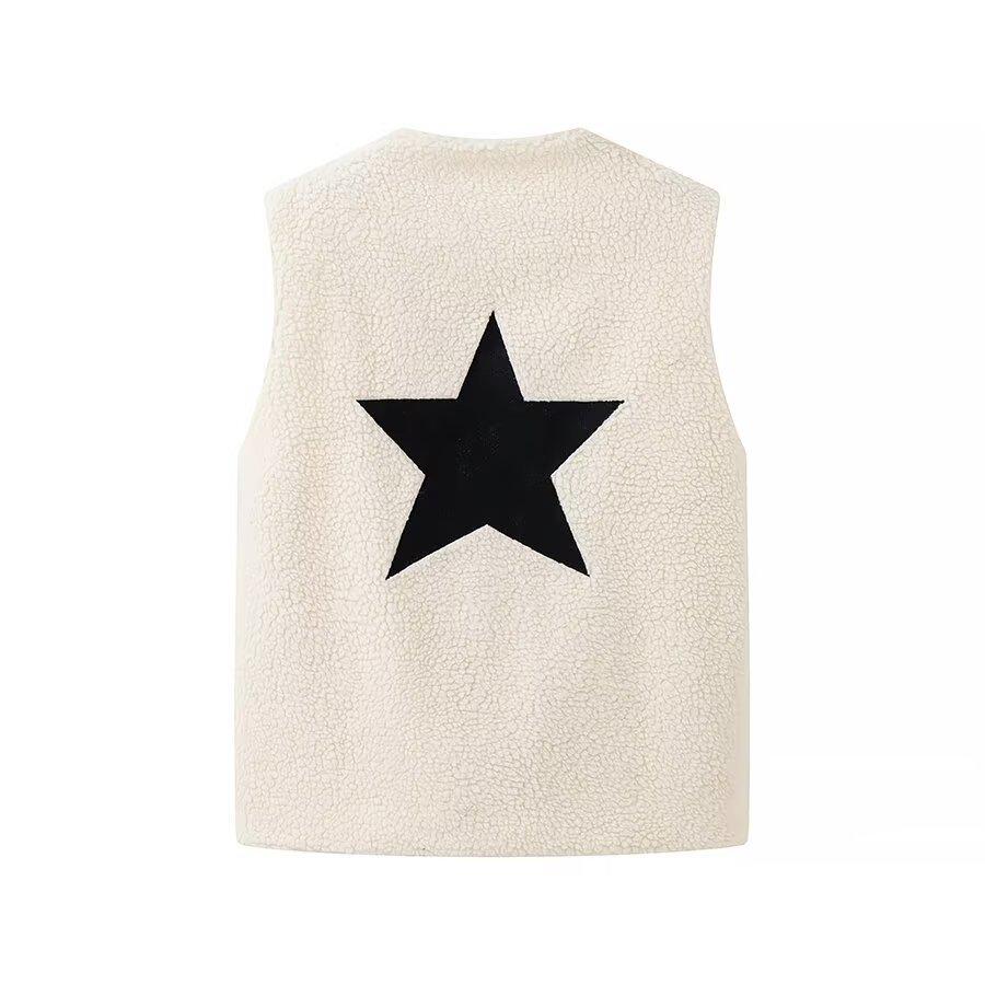 ZARZ DIY Women's Classic Fashion Lambswool Embroidery Vest