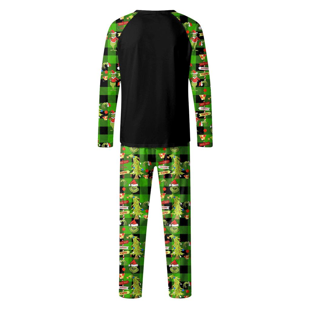 Weihnachtstag Drucke Familie Passend Langarm Oberteile+Hosen Set Familie Passende Sets