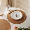 Creative Anti Slip Nordic Style PVC Leather Western Placemat Rectangle Square Insulated Table Mat Easy To Clean Bowl Cup Mat