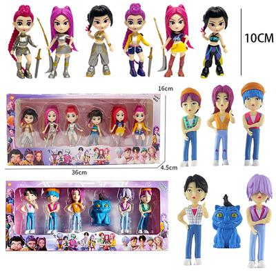 Zwei Set Anime Kpop Dämonenjäger Saja Jungen Mädchen Serie Figur Spielzeug Dekoration Statuen Ornament Weihnachtsspielzeug Geschenk