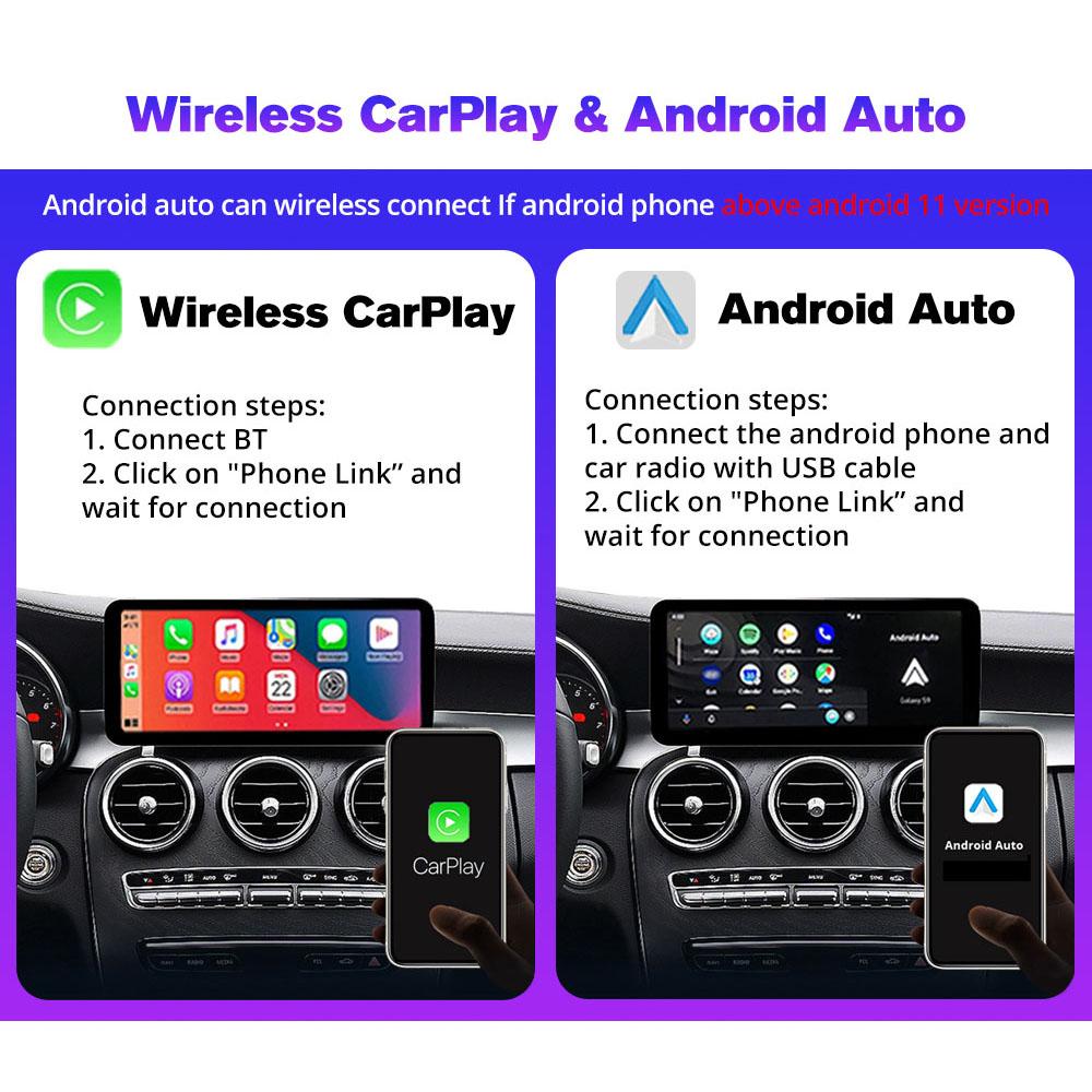 10.25'' 6+128G Android13 Car Multimedia Player For Mercedes A Class W176 LHD 2013-2018 NTG 4.5 5.0 Carplay GPS Navi BT