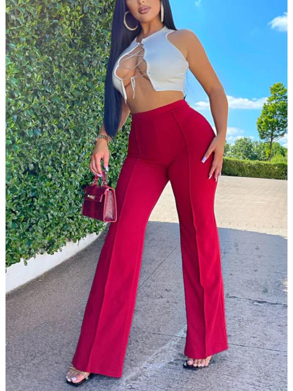 2024 Trendy Casual Flared Trousers: Versatile, Fashionable Wide-Leg Pants for a Chic Commute