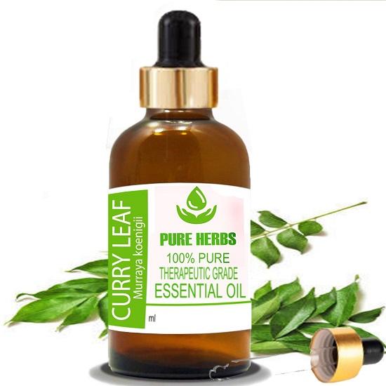 

Pure Herbs Curry Leaf (Murraya koenigii) Pure & Natural Therapeutic Grade Essential Oil Glass 30 ml