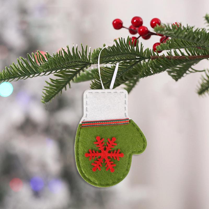 Non-Woven Christmas Tree Ornaments: Santa, Reindeer, Cane