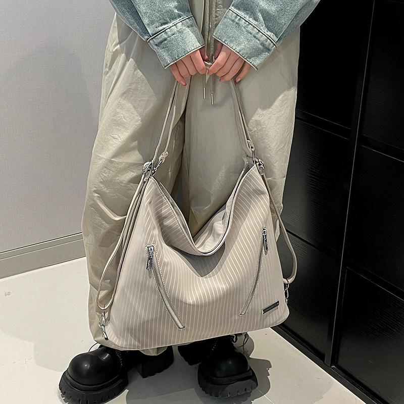 Niche Texture Soft Leather Large Capacity Backpack Casual Multi-functional Backpack Single Shoulder Messenger Bag