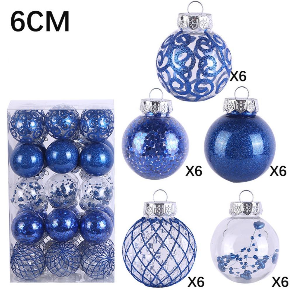 Plastic Christmas Tree Balls 6CM Xmas Baubles High-quality Xmas Ornament Ball  Showcase