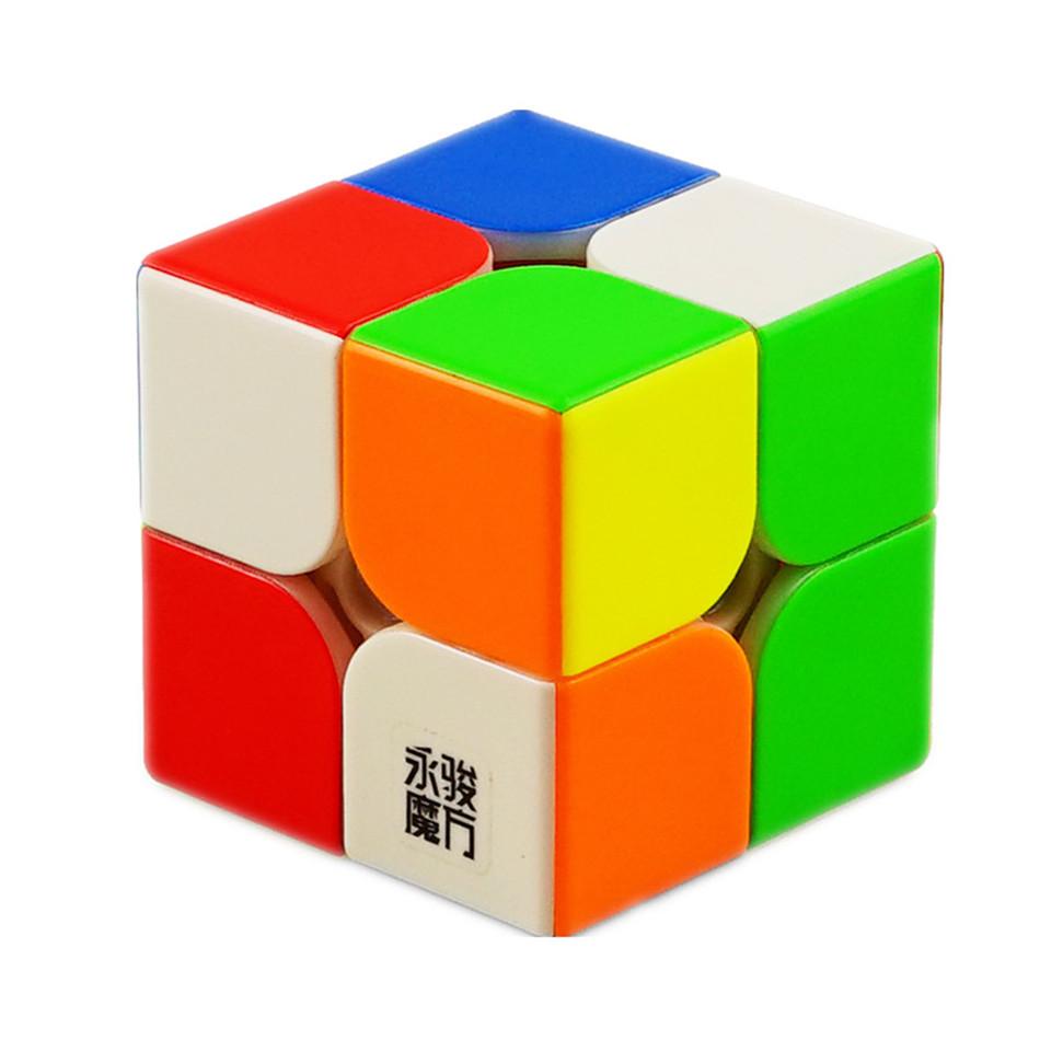 YJ MGC2 YuPo M 2x2x2 Cube 50mm YongJun 2x2 MGC Educational Sticker Magic Cube Baby Kids Toys