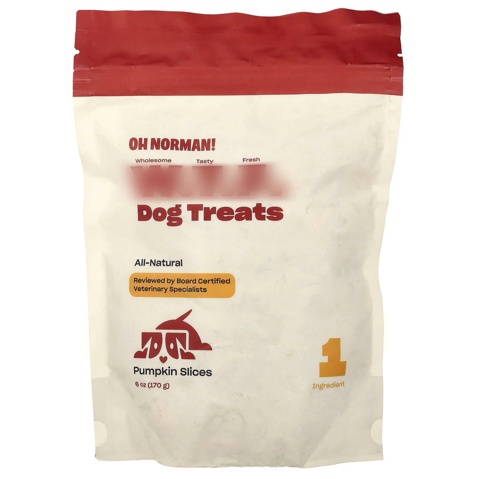 

Oh Norman, Dog Treats, Pumpkin Slices, 170g (6oz)