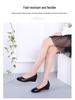 Spring/Summer Low Heel Work Shoes for Middle-Aged & Elderly Women - Soft Sole, Professional Leather Shoes for Hotel & Flight Attendant Use.