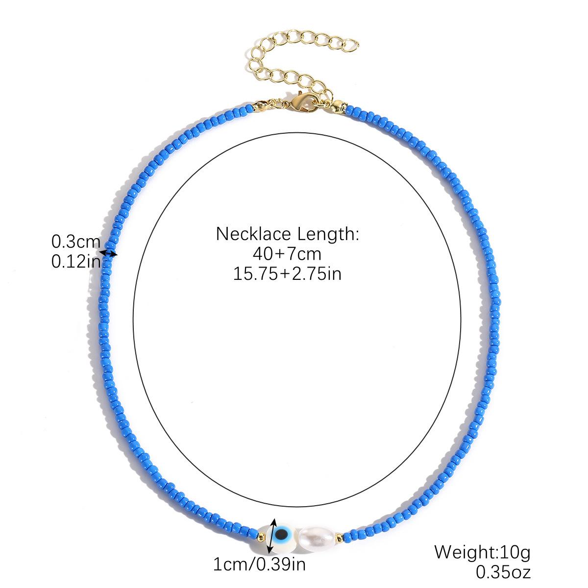 

Богемні прикраси Намисто з бісеру Ланцюжок на ключицю Дофамін Барвистий Богемний намисто з мілетного бісеру Красиве елегантне намисто для неї